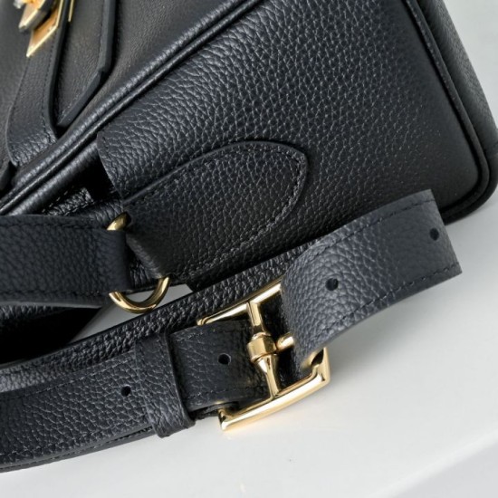 Best Replica Hermes Kelly Messenger Shoulder Bag in Black Knockoff