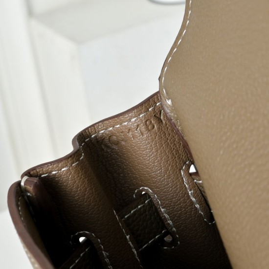 Best Replica Hermes Kelly Messenger Shoulder Bag in Gray Knockoff