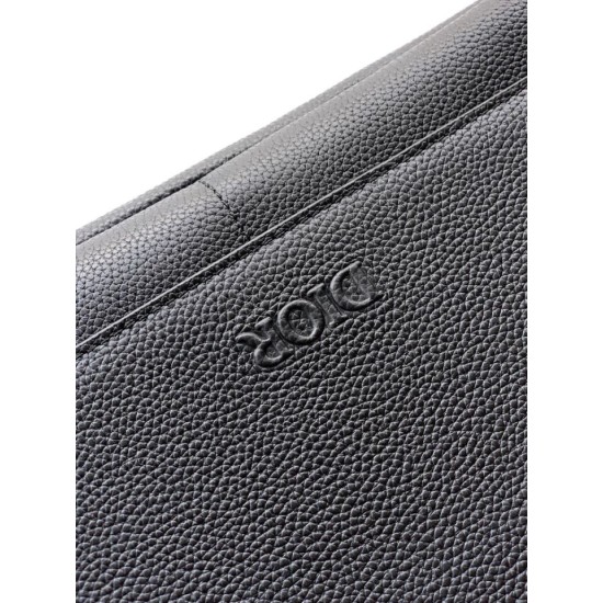 Best Replica Dior Privé Messenger Men Flap Bag in Black Knockoff