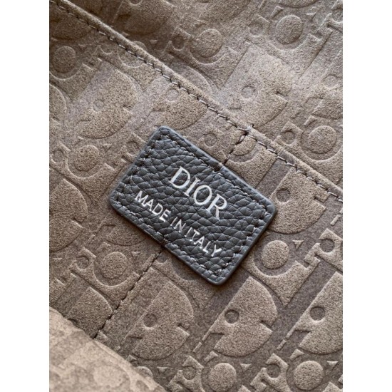 Best Replica Dior Privé Messenger Men Flap Bag in Gray Knockoff