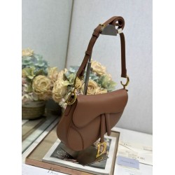 Best Replica Dior Saddle Bag in Brown Smooth Calfskin Knockoff
