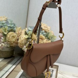 Best Replica Dior Saddle Bag in Brown Smooth Calfskin Knockoff
