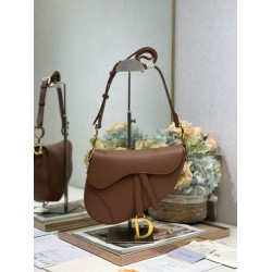 Best Replica Dior Saddle Bag in Brown Smooth Calfskin Knockoff