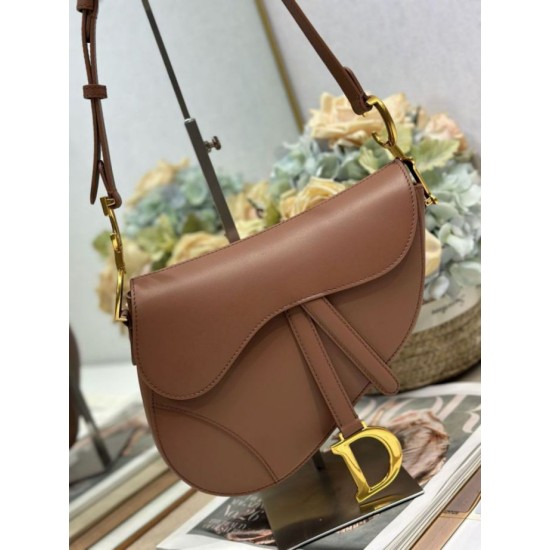 Best Replica Dior Saddle Bag in Brown Smooth Calfskin Knockoff