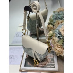 Best Replica Dior Saddle Bag in Blue Dior Oblique Jacquard Canvas Knockoff