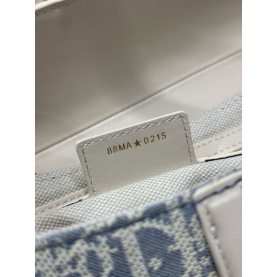 Best Replica Dior Saddle Bag in Blue Dior Oblique Jacquard Canvas Knockoff