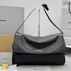 Replica Balenciaga Grungy Medium Messenger Bag Black Fake