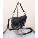 Replica Dior Saddle Bag with Strap Dark Blue Fake