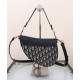 Replica Dior Saddle Bag with Strap Dark Blue Fake