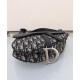 Replica Dior Saddle Bag with Strap Dark Blue Fake