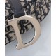 Replica Dior Saddle Bag with Strap Dark Blue Fake