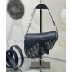 Replica Dior Mini Saddle Bag with Strap Dark Blue Fake