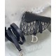 Replica Dior Mini Saddle Bag with Strap Dark Blue Fake
