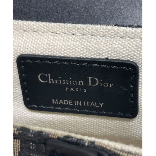 Replica Dior Mini Saddle Bag with Strap Dark Blue Fake
