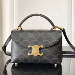 Replica Celine Teen Nino Bag Triomphe Coffee Fake