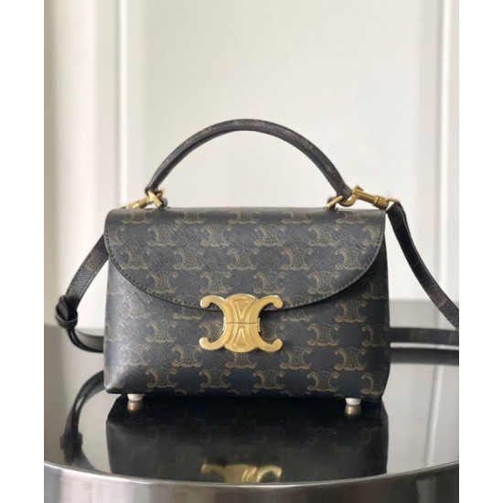 Replica Celine Teen Nino Bag Triomphe Coffee Fake