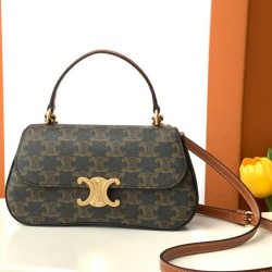 Replica Celine Teen Celine Lola Bag Triomphe  Coffee Fake