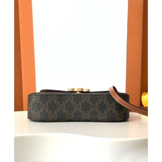 Replica Celine Teen Celine Lola Bag Triomphe  Coffee Fake