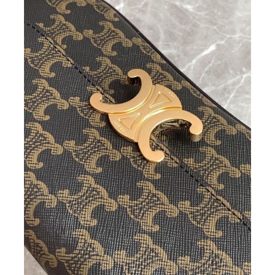 Replica Celine Teen Celine Lola Bag Triomphe  Coffee Fake