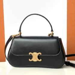 Replica Celine Teen Celine Lola Bag Shiny Black Fake