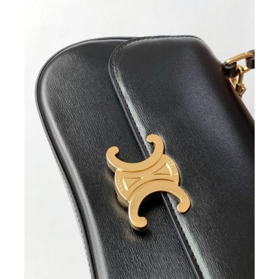 Replica Celine Teen Celine Lola Bag Shiny Black Fake