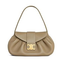 Replica Celine Medium Polly Bag Supple Calfskin Khaki Fake