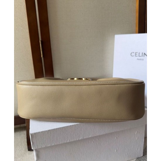Replica Celine Medium Polly Bag Supple Calfskin Khaki Fake