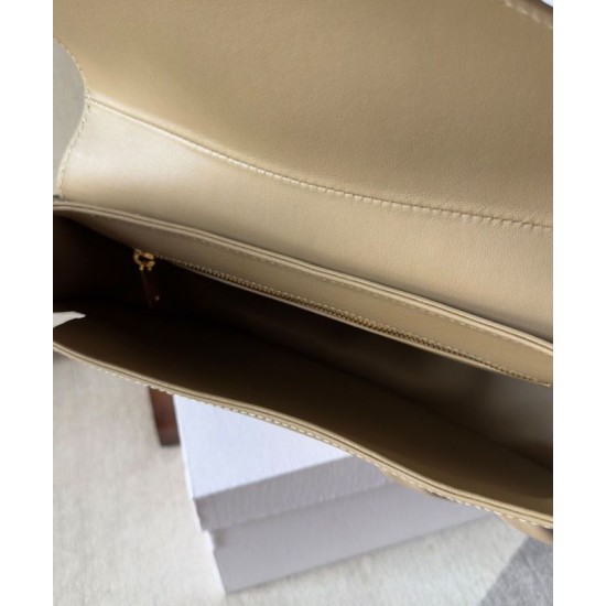 Replica Celine Medium Polly Bag Supple Calfskin Khaki Fake