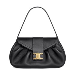 Replica Celine Medium Polly Bag Supple Calfskin Black Fake
