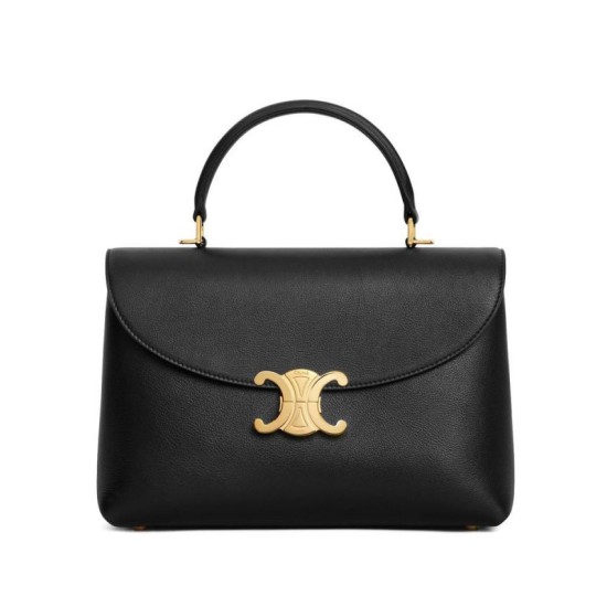 Replica Celine Medium Nino Bag Supple Calfskin Black Fake