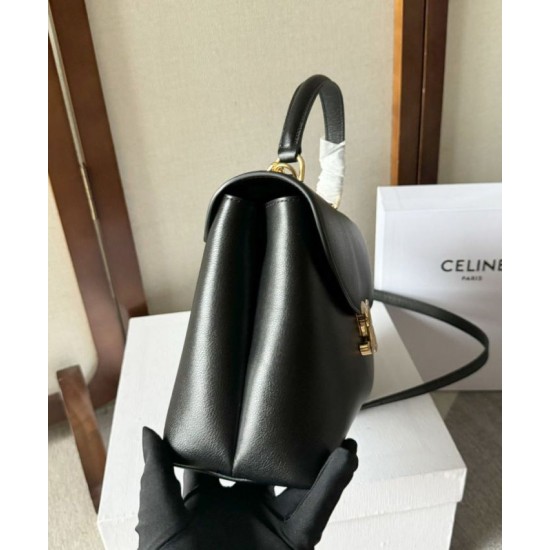 Replica Celine Medium Nino Bag Supple Calfskin Black Fake