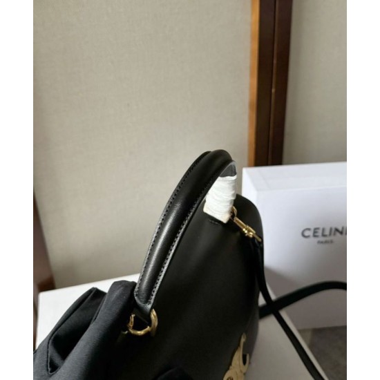 Replica Celine Medium Nino Bag Supple Calfskin Black Fake