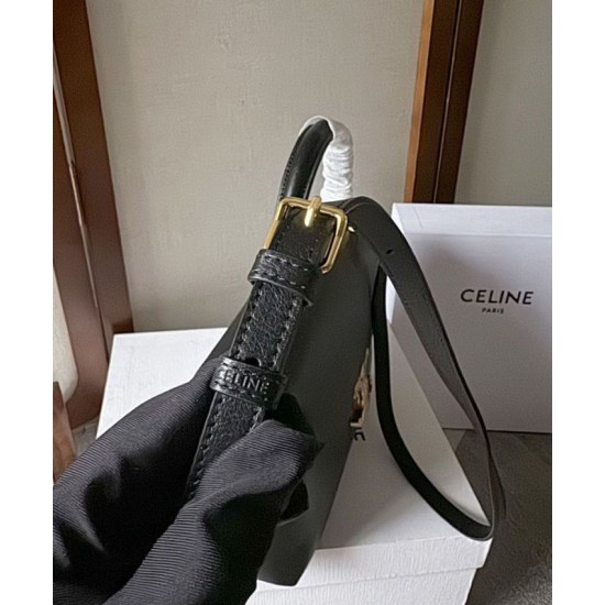 Replica Celine Medium Nino Bag Supple Calfskin Black Fake