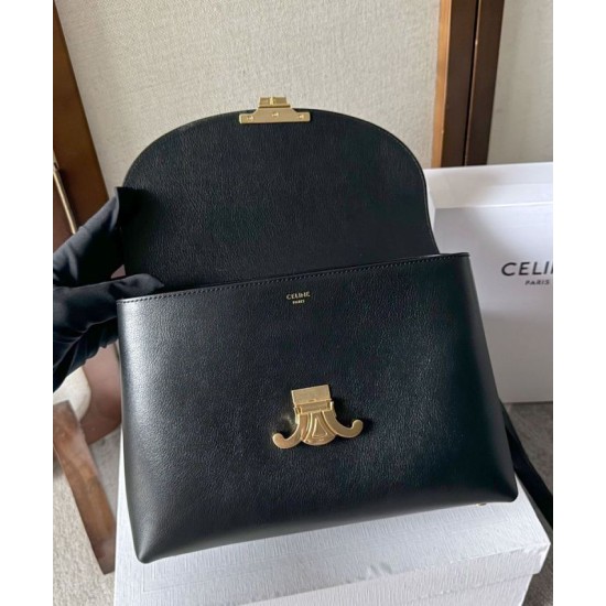 Replica Celine Medium Nino Bag Supple Calfskin Black Fake