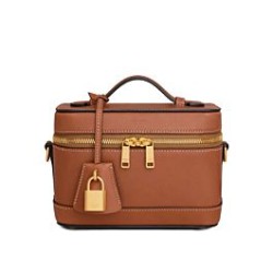 Replica Celine Vanity Bag Natural Calfskin Coffee Fake