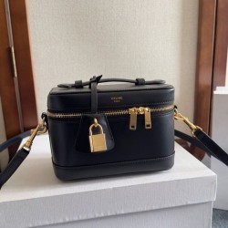 Replica Celine Vanity Bag Natural Calfskin Black Fake Replica Celine Vanity Bag Natural Calfskin Black Fake