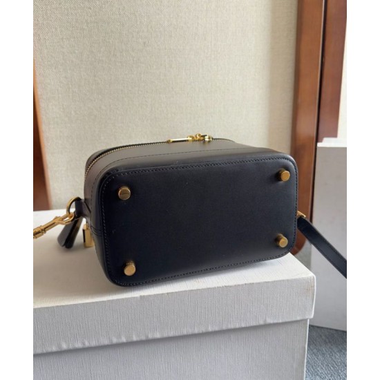 Replica Celine Vanity Bag Natural Calfskin Black Fake