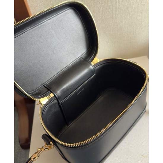 Replica Celine Vanity Bag Natural Calfskin Black Fake
