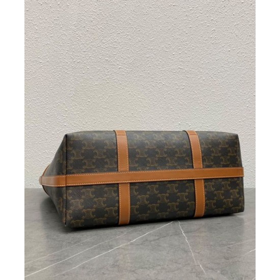 Replica Celine Cabas Drawstring Bag Triomphe Coffee Fake Replica Celine Cabas Drawstring Bag Triomphe Coffee Fake