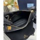 Replica Prada Aimee Large Re-Nylon Shoulder Bag With Padlock 1BC232 Black Fake