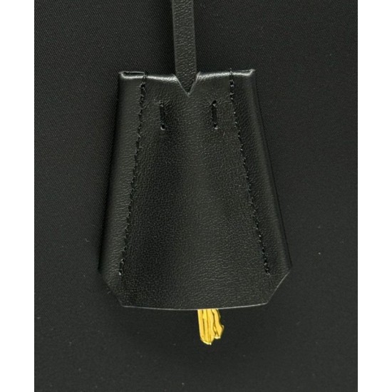 Replica Prada Large Re-Nylon Top-handle Bag With Padlock 1BB131 Black Fake