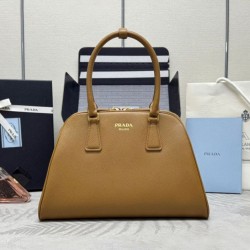 Replica Prada Medium Saffiano Bag 1BG537 Coffee Fake