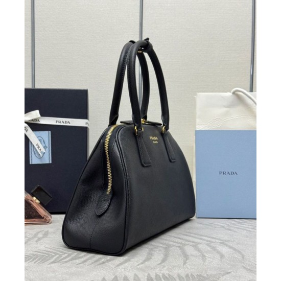 Replica Prada Medium Saffiano Bag 1BG537 Black Fake Replica Prada Medium Saffiano Bag 1BG537 Black Fake