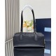 Replica Prada Re-Nylon Medium Top-handle Bag With Padlock 1BB127 Black Fake