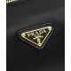 Replica Prada Re-Nylon Medium Top-handle Bag With Padlock 1BB127 Black Fake