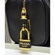 Replica Prada Re-Nylon Medium Top-handle Bag With Padlock 1BB127 Black Fake