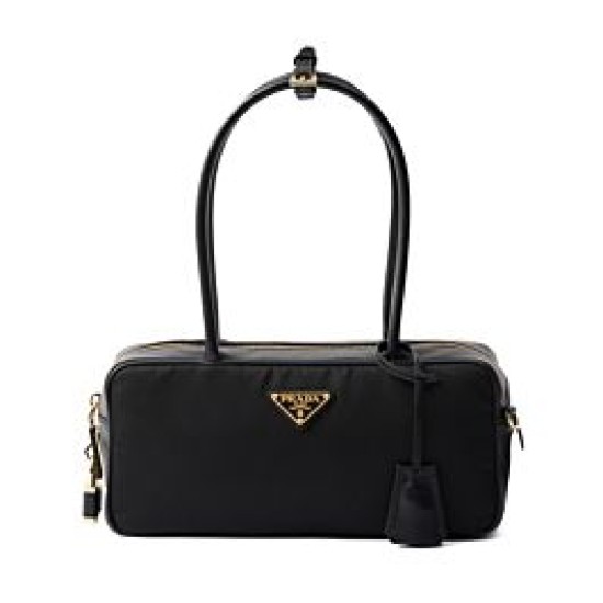 Replica Prada Re-Nylon Small Top-handle Bag With Padlock 1BB133 Black Fake