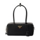 Replica Prada Re-Nylon Small Top-handle Bag With Padlock 1BB133 Black Fake