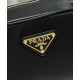 Replica Prada Re-Nylon Small Top-handle Bag With Padlock 1BB133 Black Fake