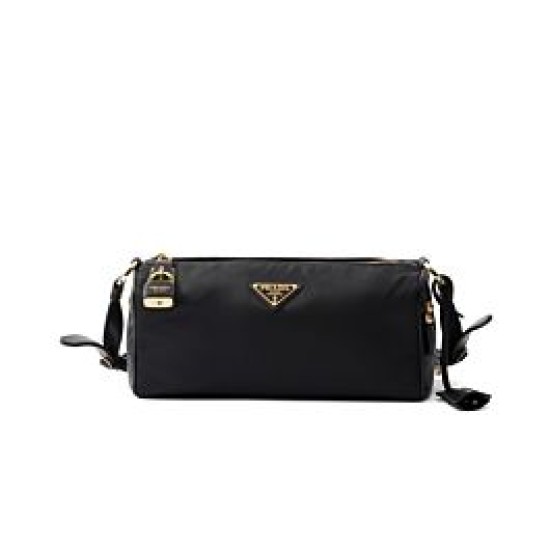 Replica Prada Medium Re-Nylon houlder Bag With Padlock 1BC233 Black Fake